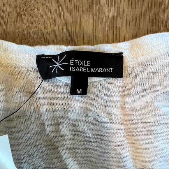 ETOILE ISABLE MARANT Women's Scoop Neck Sleeveless Top Size M In White - Picture 5 of 7